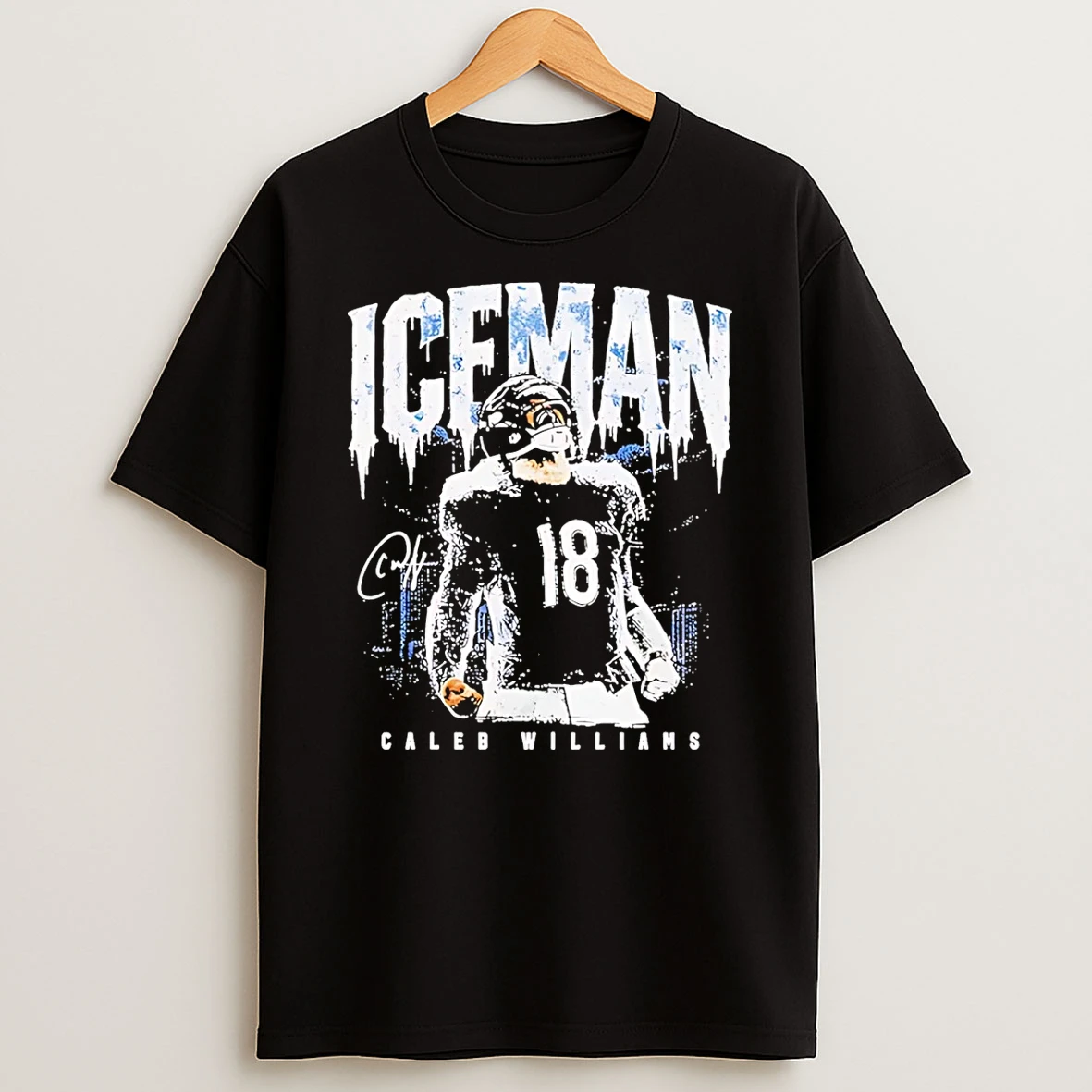 Vflippa Schmidtstee 20251223_122821 36_caleb Williams Chicago Bears Iceman Signature Graphic T Shirt