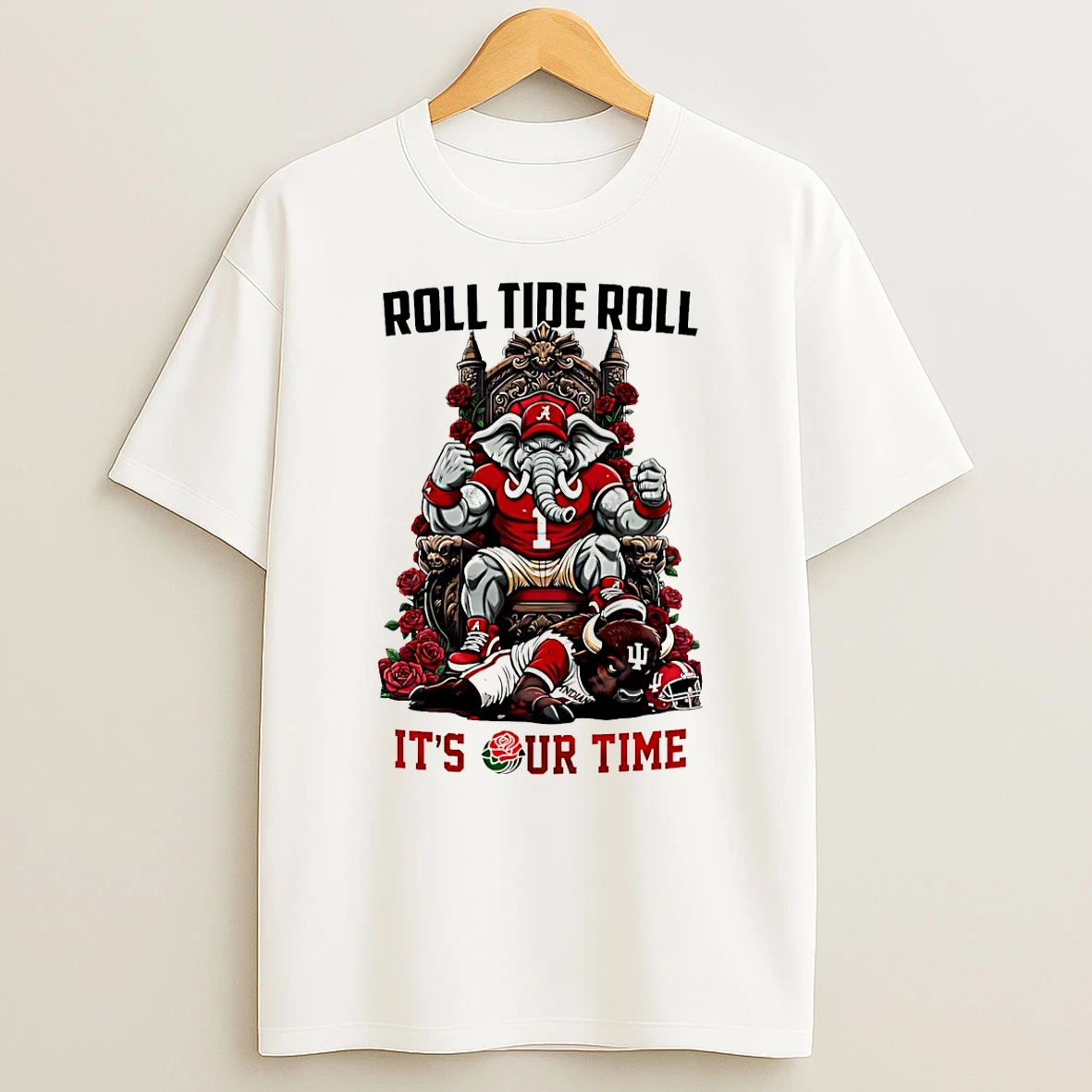 Vflippa Schmidtstee 20251223_130006 132_alabama Crimson Tide Roll Ride Roll 2026 Rose Bowl It Our Time T Shirt
