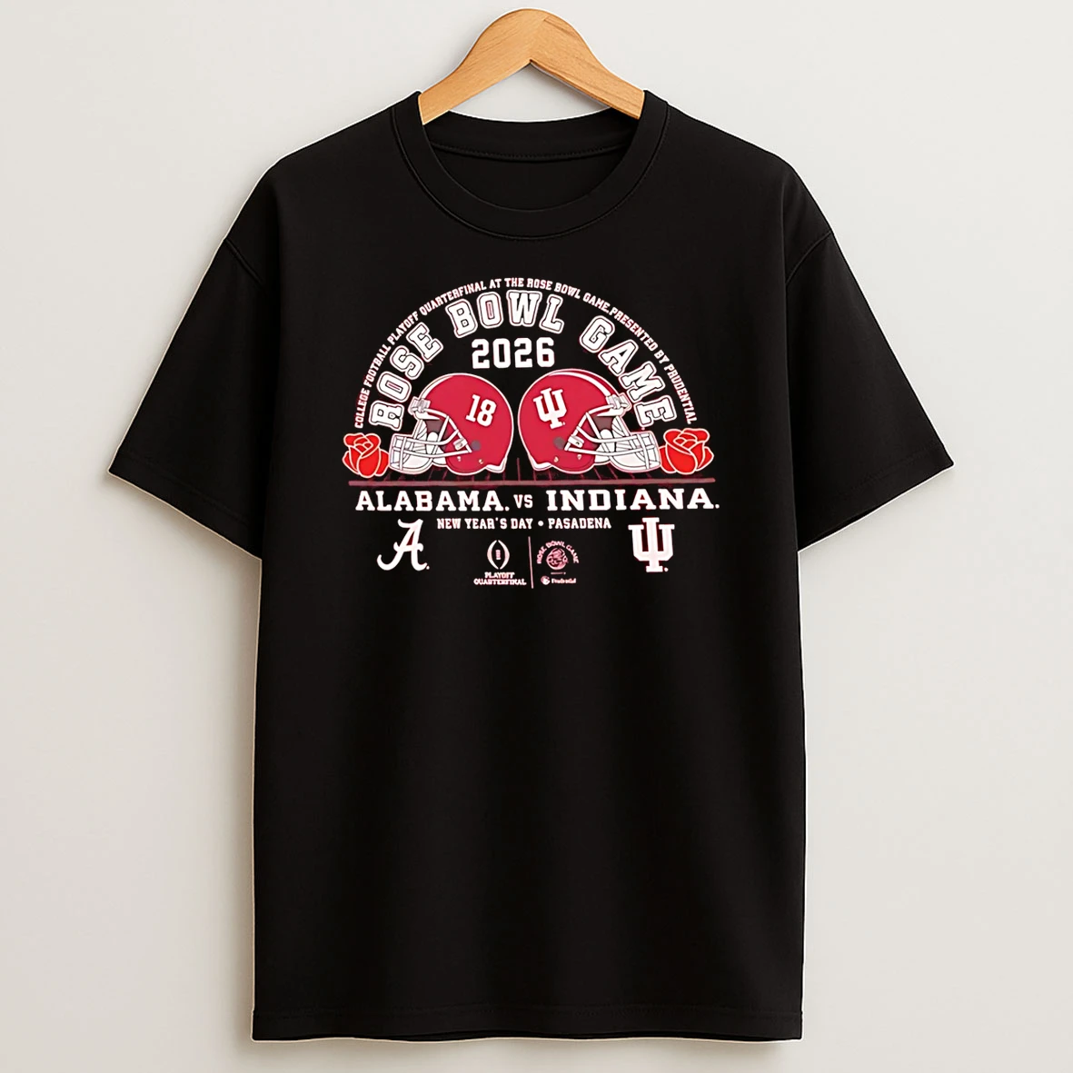 Vflippa Schmidtstee 20251223_130006 132_indiana Football Vs Alabama 2026 Rose Bowl Head To Head T Shirt