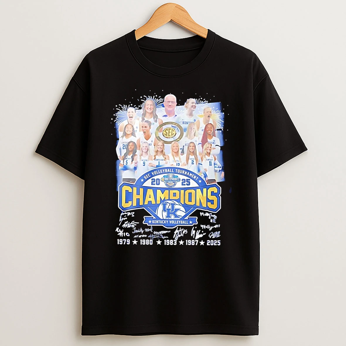 Vflippa Schmidtstee 20251223_130006 132_kentucky Wildcats Sec Womens Volleyball Champions 2025 5 Time T Shirt