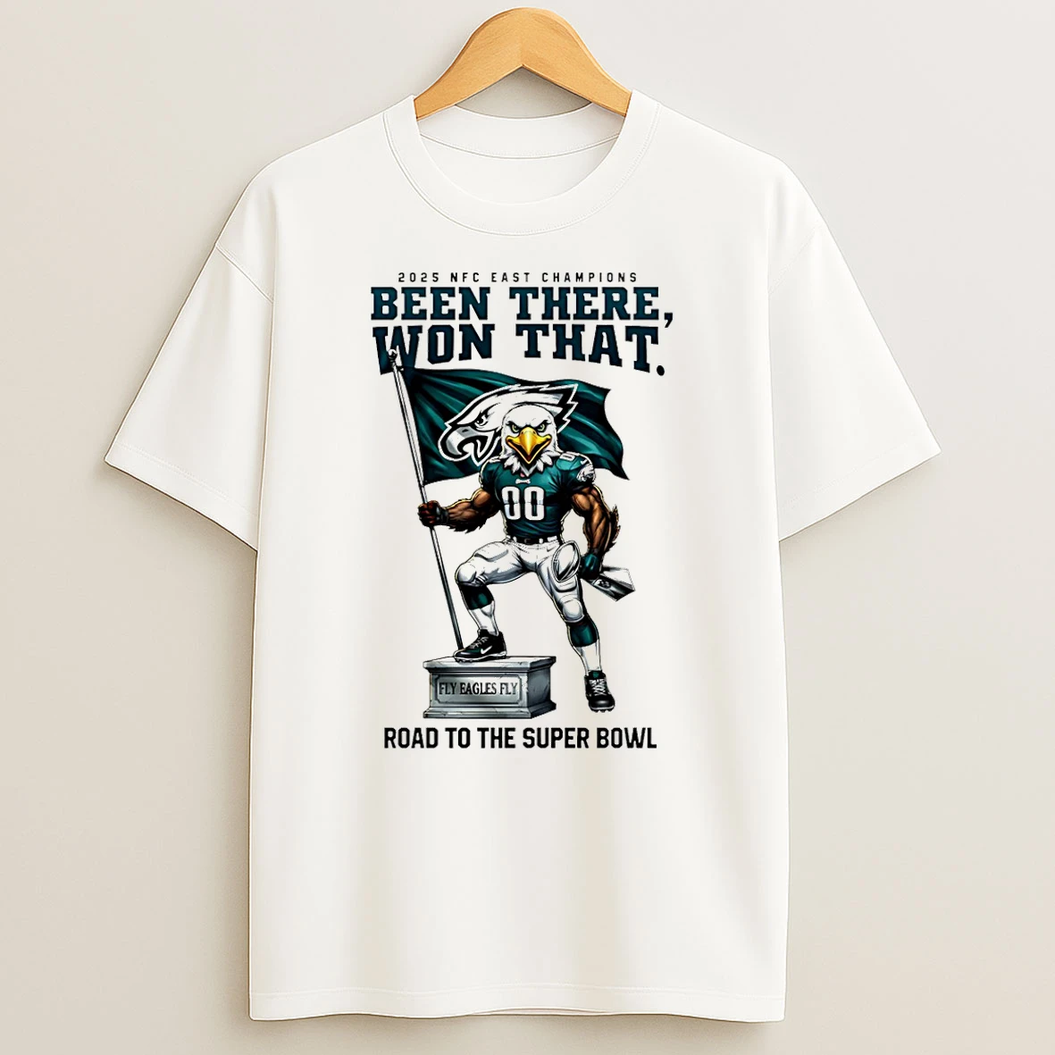 Vflippa Schmidtstee 20251223_130006 132_philadelphia Eagles 2025 Nfc East Champions Been There Won That Road To The Super Bowl T Shirt