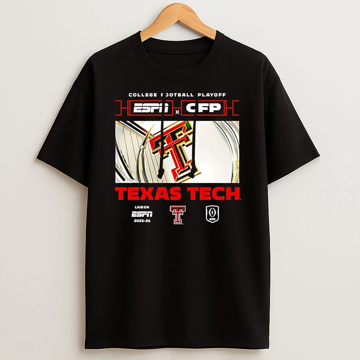 Vflippa Schmidtstee 20251223_130006 132_texas Tech Red Raiders 2025 26 College Football Playoff Espn Window T Shirt