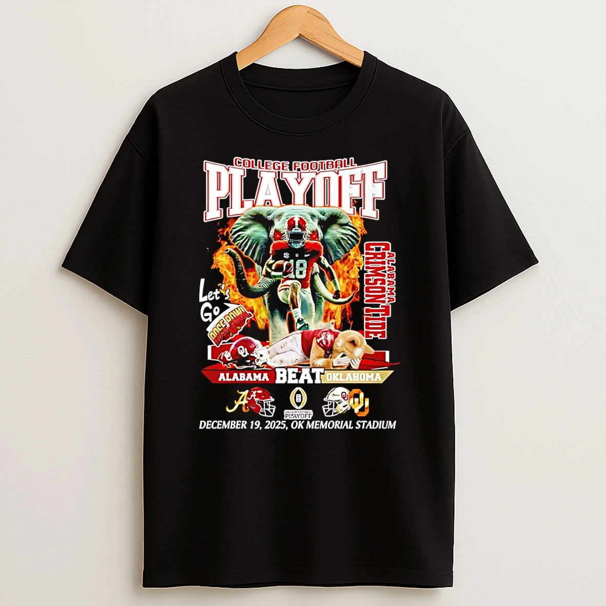 Vflippa Schmidtstee 20251224_164303 11_alabama Crimson Tide 2025 Cfp First Round Beat Oklahoma Mascot T Shirt