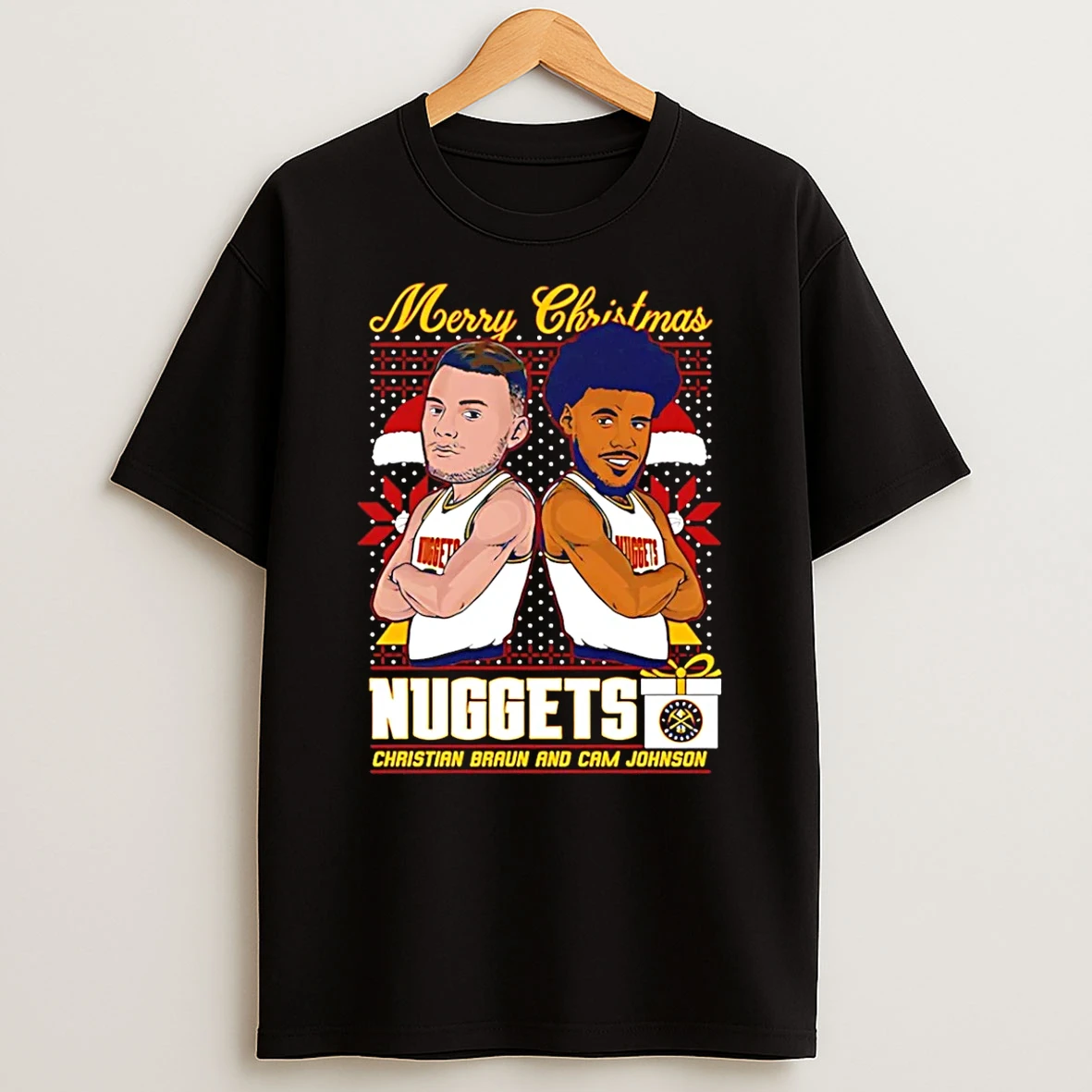 Vflippa Schmidtstee 20251224_174200 144_christian Braun And Cam Johnson Nuggets Merry Christmas T Shirt
