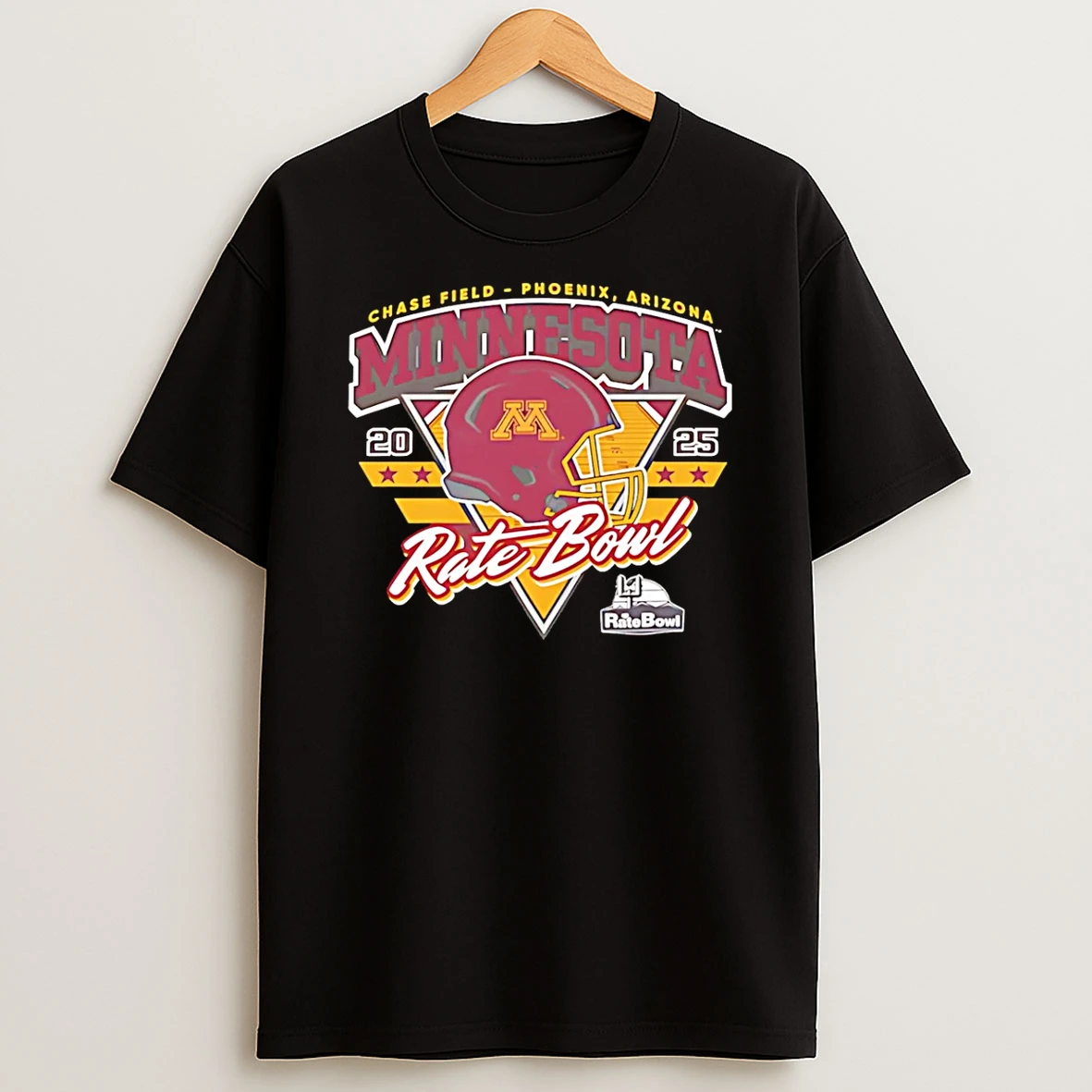 Vflippa Schmidtstee 20251224_174200 144_minnesota Golden Gophers 2025 Rate Bowl Shield Of Dreams T Shirt