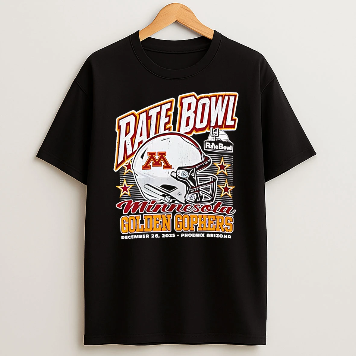 Vflippa Schmidtstee 20251224_174200 144_minnesota Golden Gophers Rate Bowl 2025 Vintage Helmet T Shirt