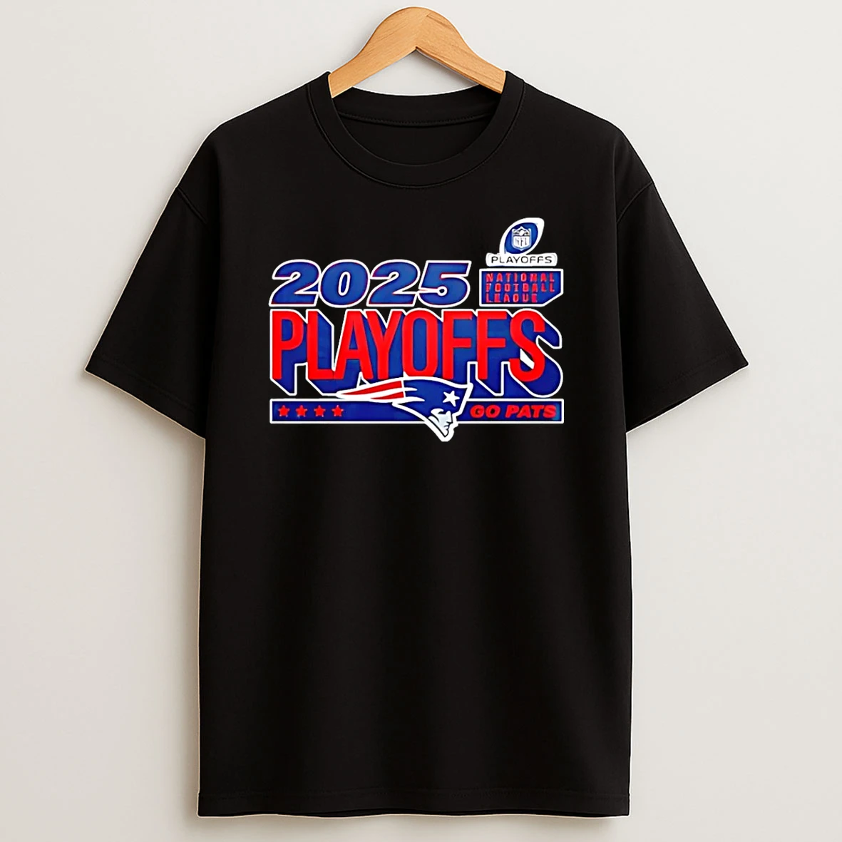Vflippa Schmidtstee 20251224_174200 144_new England Patriots 2025 Nfl Playoffs Ready Go Pats T Shirt