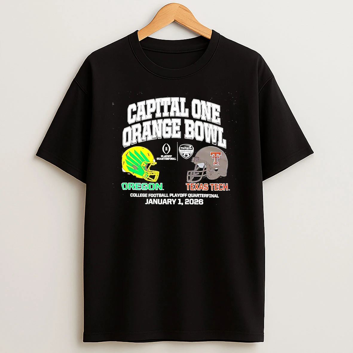 Vflippa Schmidtstee 20251224_174200 144_oregon Ducks Vs Texas Tech Cfp 2025 Capital One Orange Bowl Helmet To Helmet T Shirt