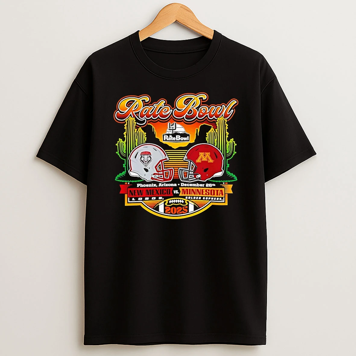 Vflippa Schmidtstee 20251224_174200 144_rate Bowl 2025 New Mexico Lobos Vs Minnesota Golden Gophers Horizon Matchup T Shirt