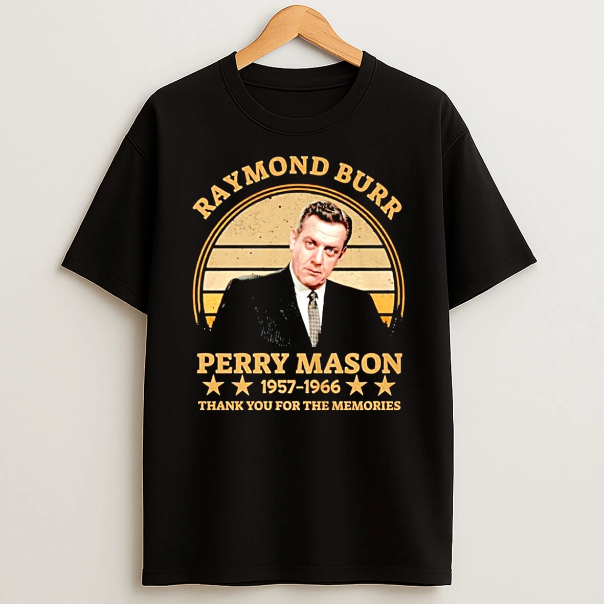 Vflippa Schmidtstee 20251224_174200 144_raymond Burr Perry Mason 1957 1966 Thank You For The Memories T Shirt