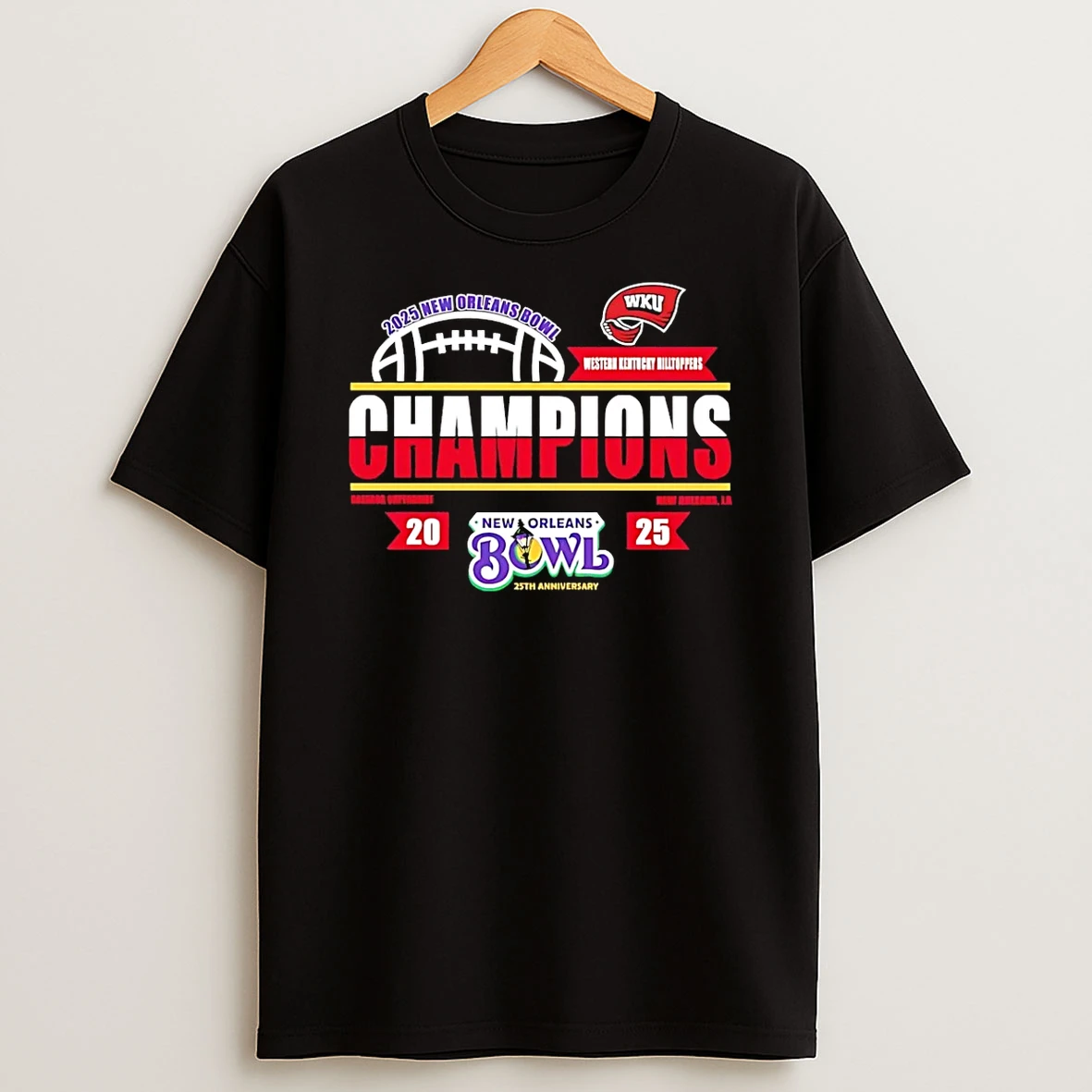 Vflippa Schmidtstee 20251225_095611 31_new Orleans Bowl Champions 2025 Western Kentucky Hilltoppers Classic T Shirt