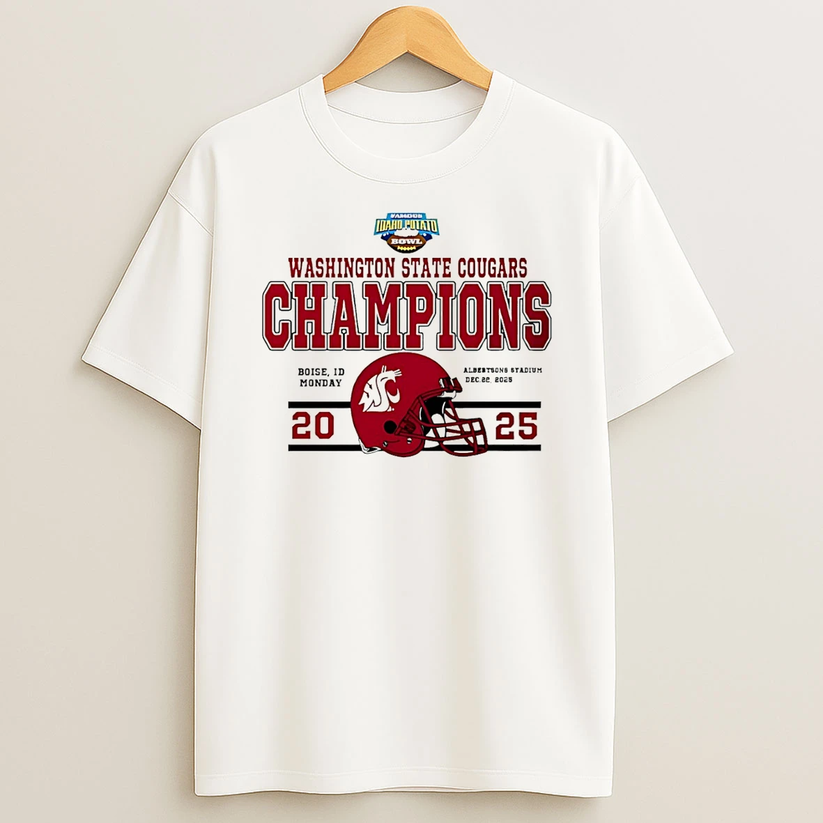 Vflippa Schmidtstee 20251225_095611 31_washington State Cougars Potato Bowl Champions 2025 T Shirt
