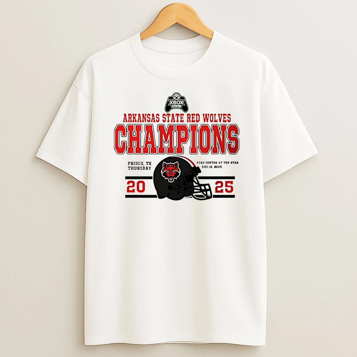 Vflippa Schmidtstee 20251225_095611 31_xbox Bowl Champions 2025 Arkansas State Red Wolves T Shirt