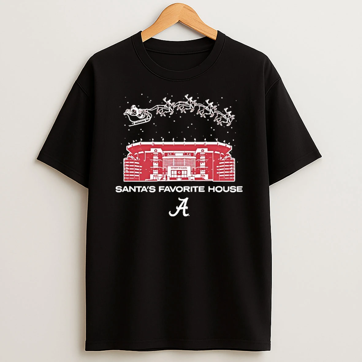 Vflippa Techteesusa 20251209_130043 33_alabama Crimson Tide Football Santas Favorite House T Shirt