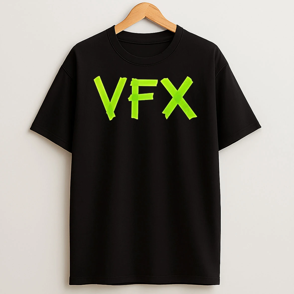Vflippa Techteesusa 20251209_130043 33_vfx Green Text T Shirt