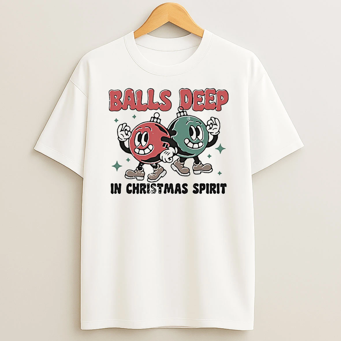 Vflippa Techteesusa 20251209_162055 22_ball Deep In Christmas Spirit Circle T Shirt