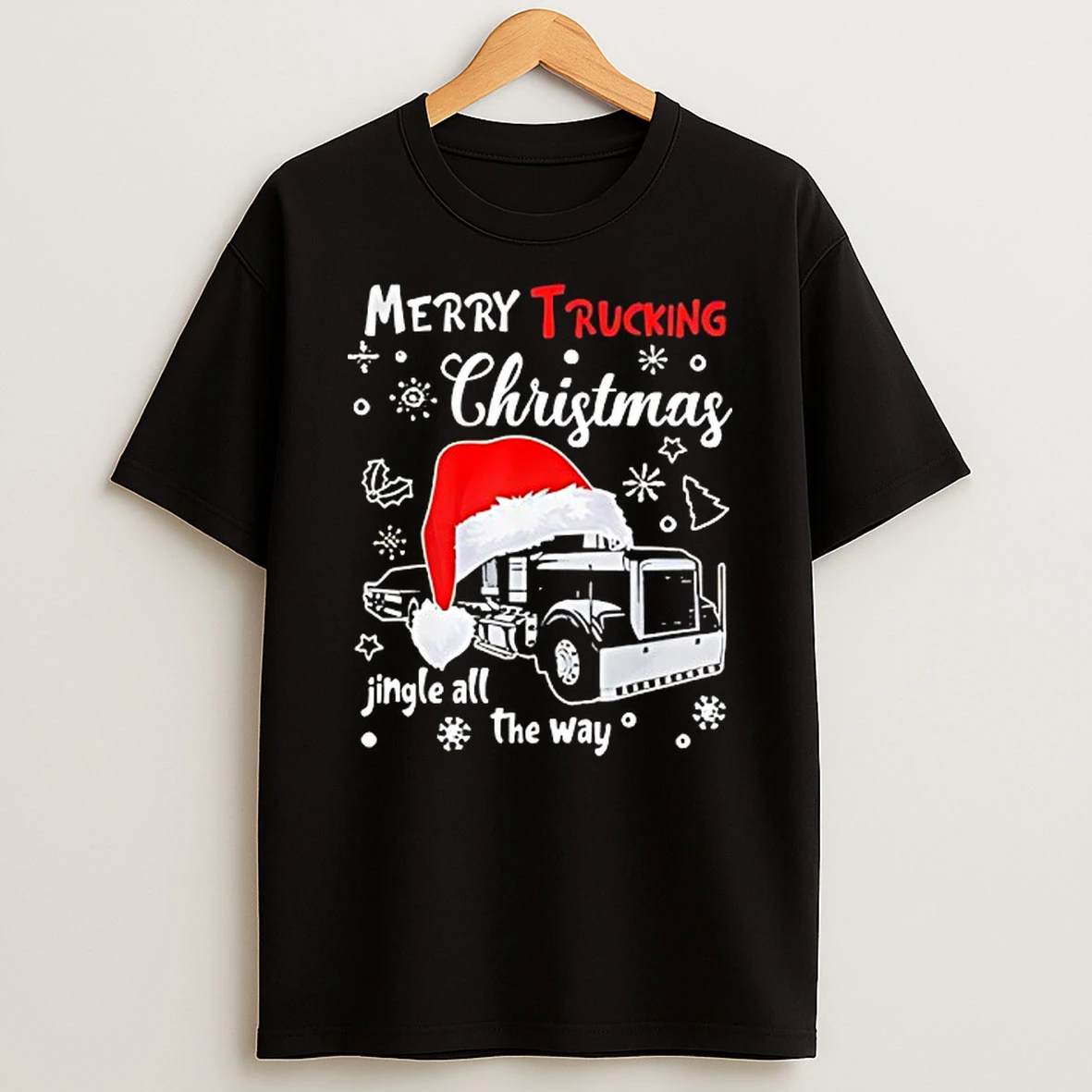 Vflippa Techteesusa 20251209_165244 48_merry Trucking Christmas Jingle Al The Way T Shirt