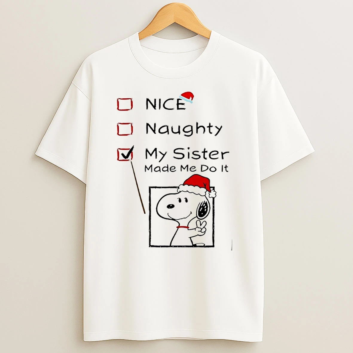 Vflippa Techteesusa 20251209_165244 48_snoopy Nice Naughty My Sister Made Me Do It Circle T Shirt