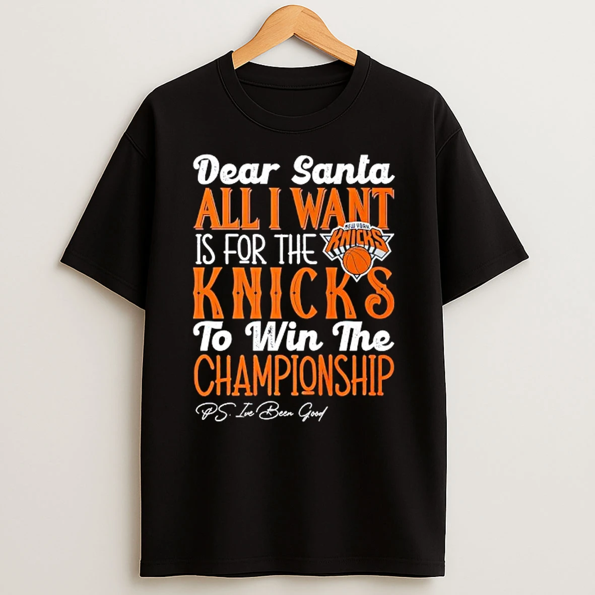 Vflippa Techteesusa 20251209_172108 26_dear Santa All I Want Is For The New York Knicks To Win The Championship T Shirt