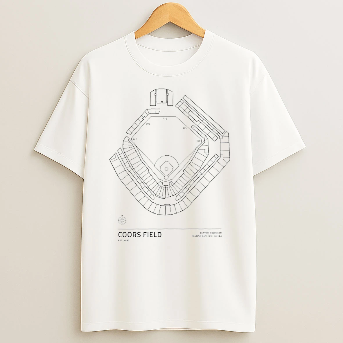 Vflippa Techteesusa 20251210_132255 48_coors Field Denver Colorado Stadium Circle T Shirt