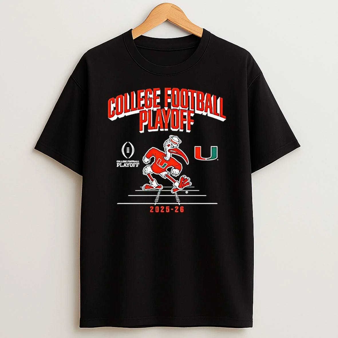 Vflippa Techteesusa 20251210_132255 48_miami Hurricanes 2025 2026 College Football Playoff Mascot T Shirt