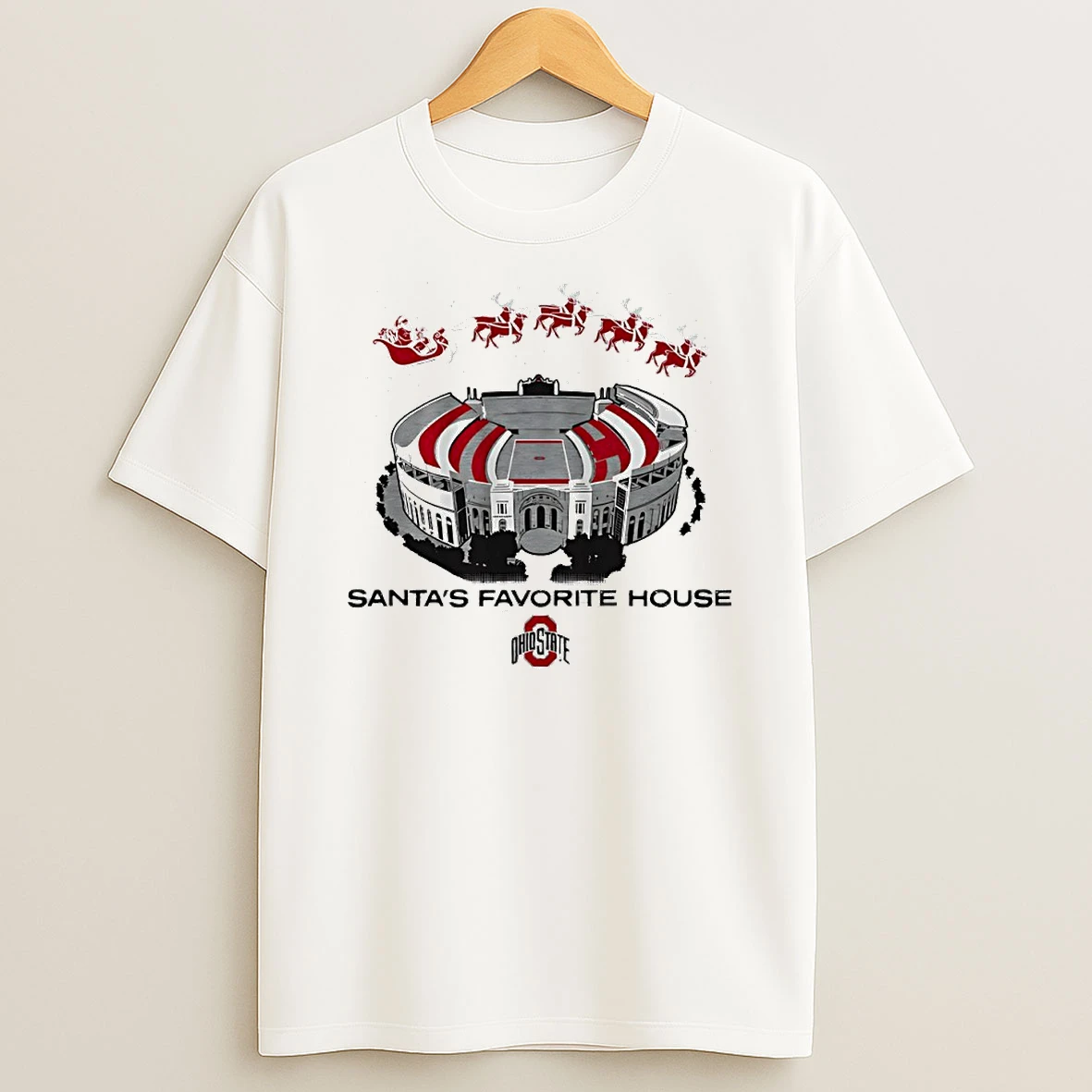 Vflippa Techteesusa 20251210_132255 48_ohio State Buckeyes Football Santas Favorite House Circle T Shirt