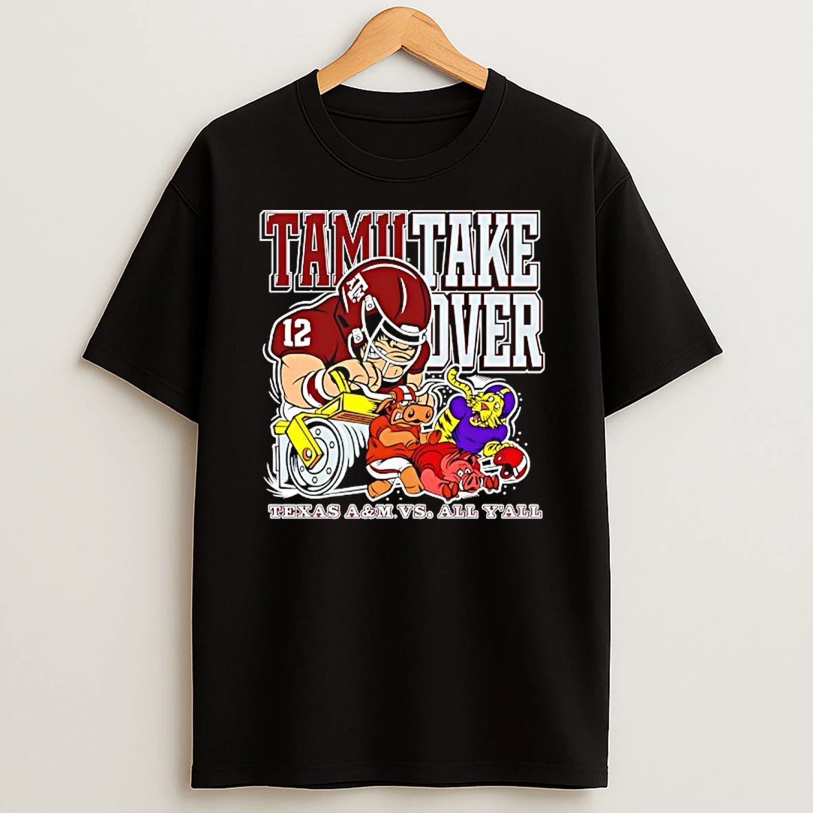 Vflippa Techteesusa 20251210_132255 48_tamu Takeover Texas A And M Aggies Vs All Yall Mascot T Shirt
