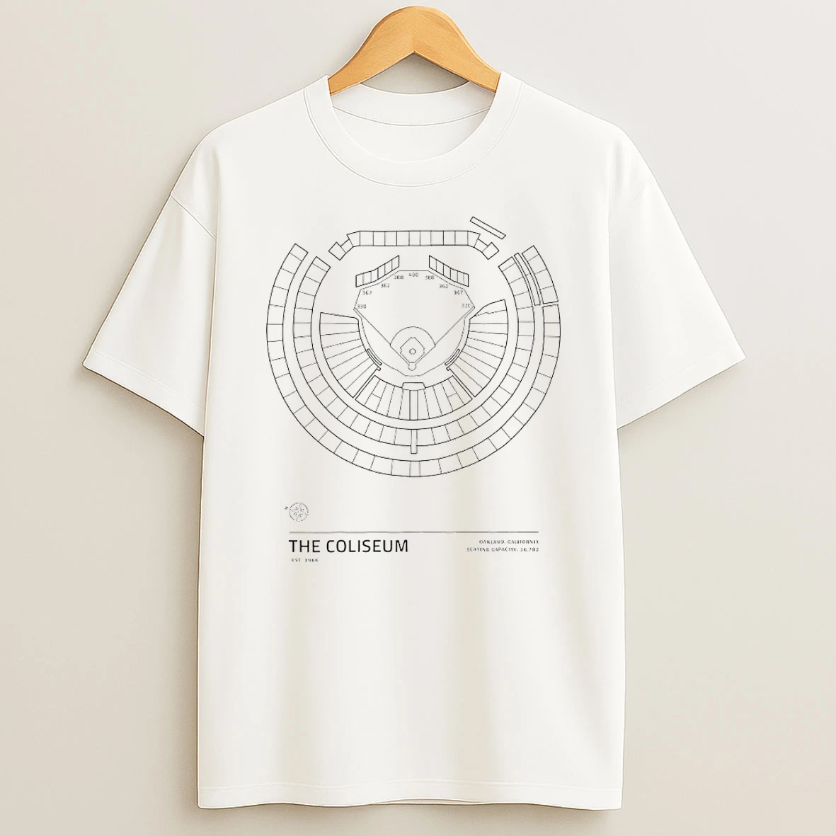 Vflippa Techteesusa 20251210_132255 48_the Coliseum Oakland California Stadium Circle T Shirt