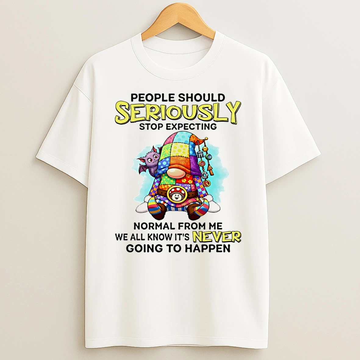 Vflippa Techteesusa 20251210_172442 61_gnome People Should Seriously Stop Expecting Normal From Me We All Know Its Never Going To Happen Circle T Shirt