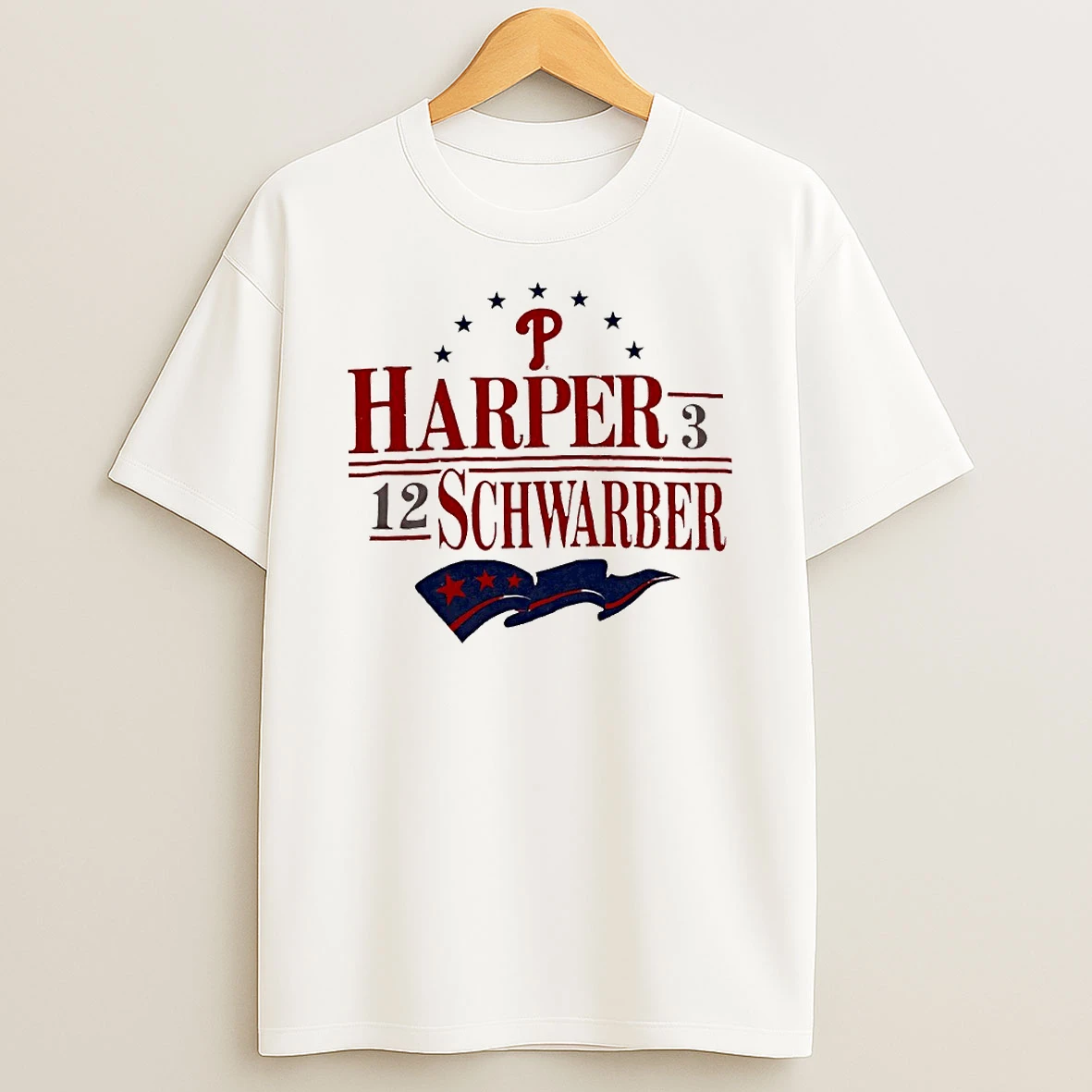 Vflippa Techteesusa 20251210_172442 61_philadelphia Phillies Bryce Harper 3 And Kyle Schwarber 12 Circle T Shirt