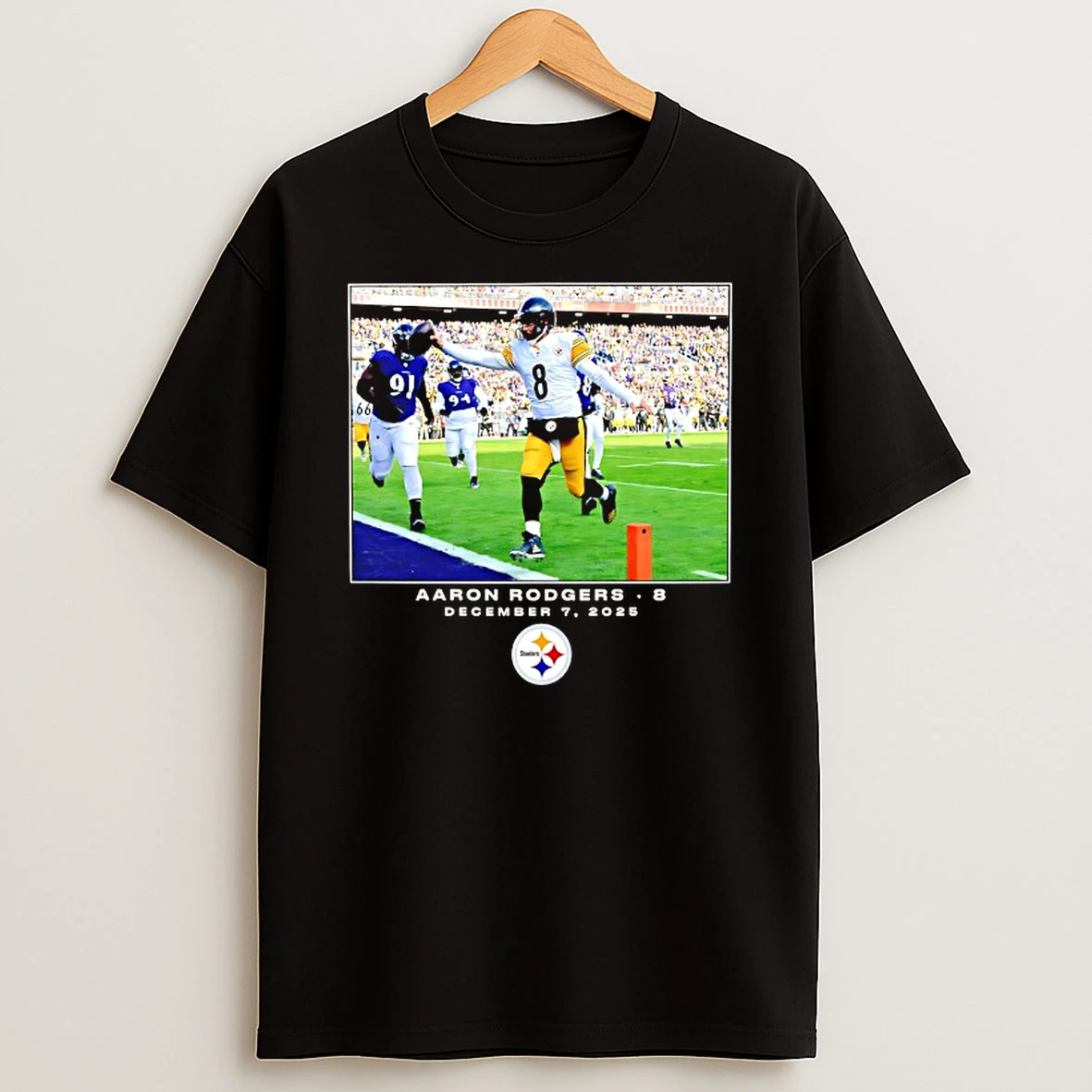 Vflippa Techteesusa 20251211_123534 36_aaron Rodgers Pittsburgh Steelers Nfl Flash Features Week 14 T Shirt