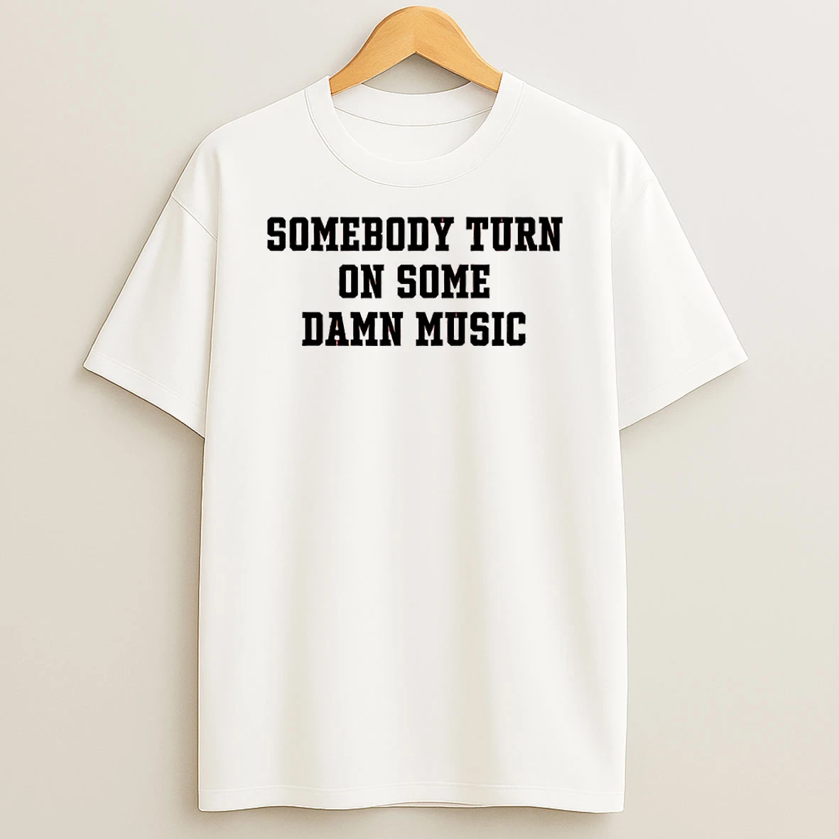 Vflippa Techteesusa 20251211_123534 36_somebody Turn On Some Damn Music Circle T Shirt
