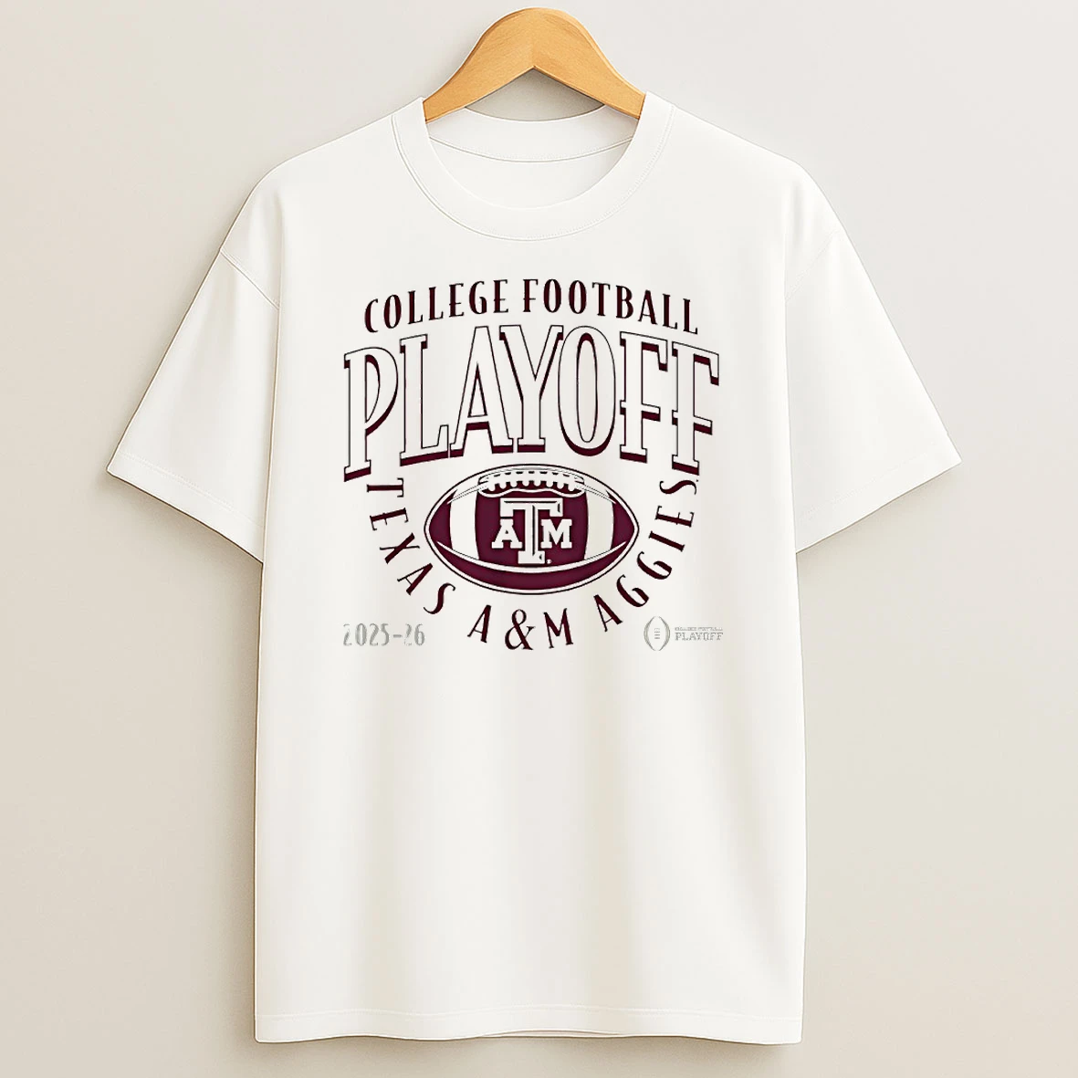 Vflippa Techteesusa 20251211_123534 36_texas A And M Aggies 2025 2026 College Football Playoff Curve Logo Circle T Shirt