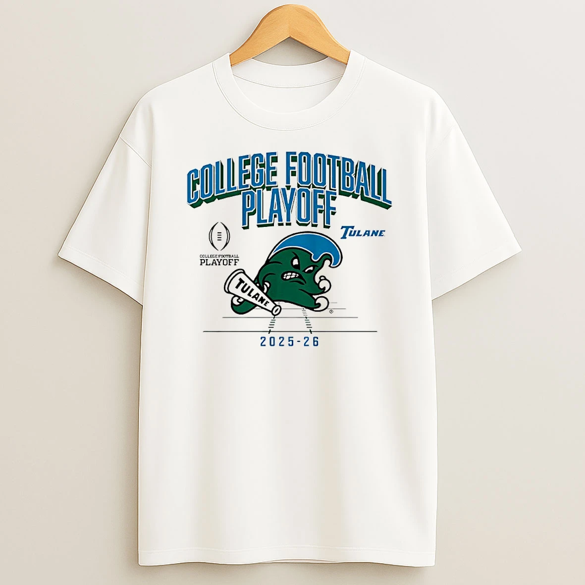 Vflippa Techteesusa 20251211_123534 36_tulane Green Wave 2025 2026 College Football Playoff Mascot Circle T Shirt