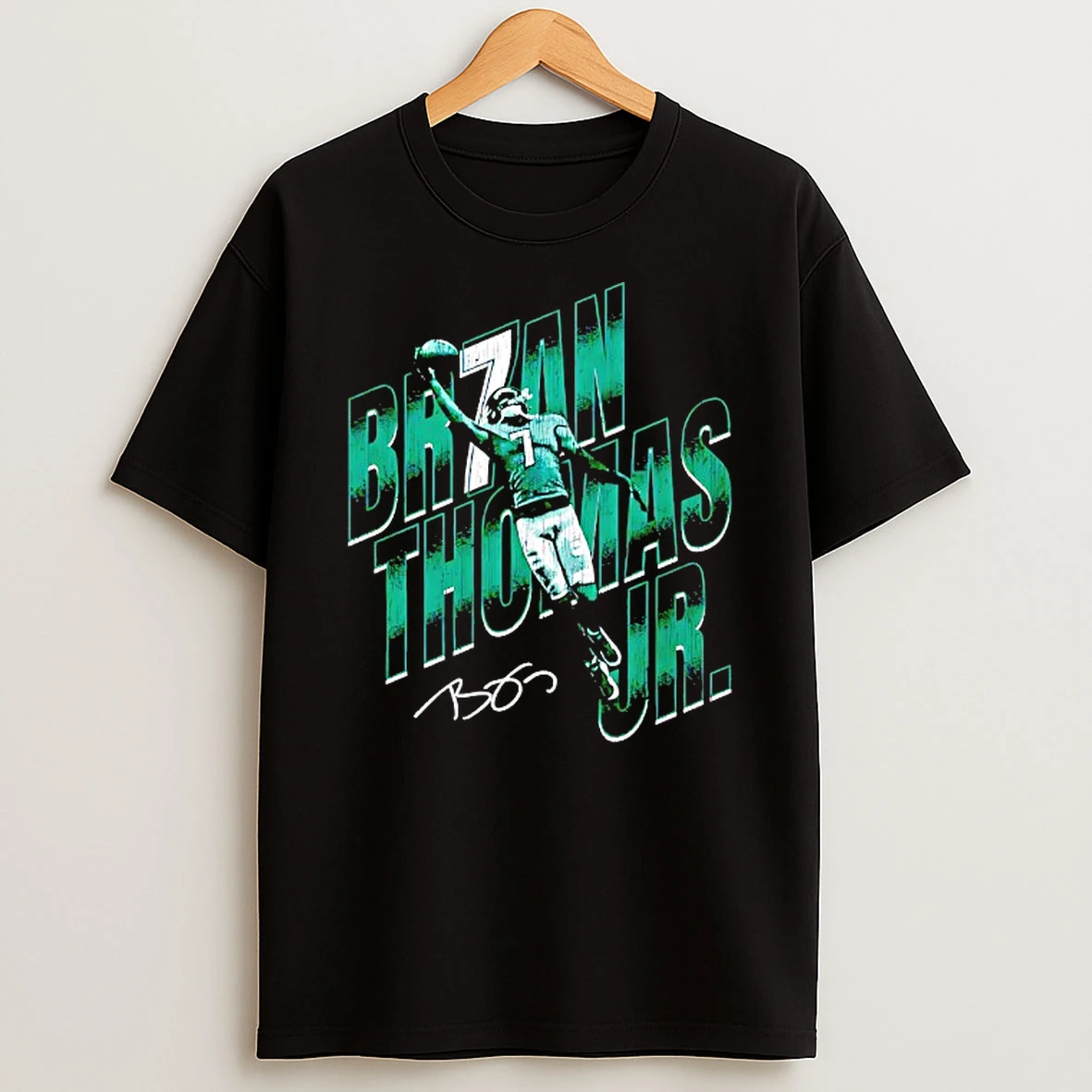 Vflippa Techteesusa 20251211_170402 58_brian Thomas Jr Jacksonville Jaguars One Handed Catch Signature T Shirt