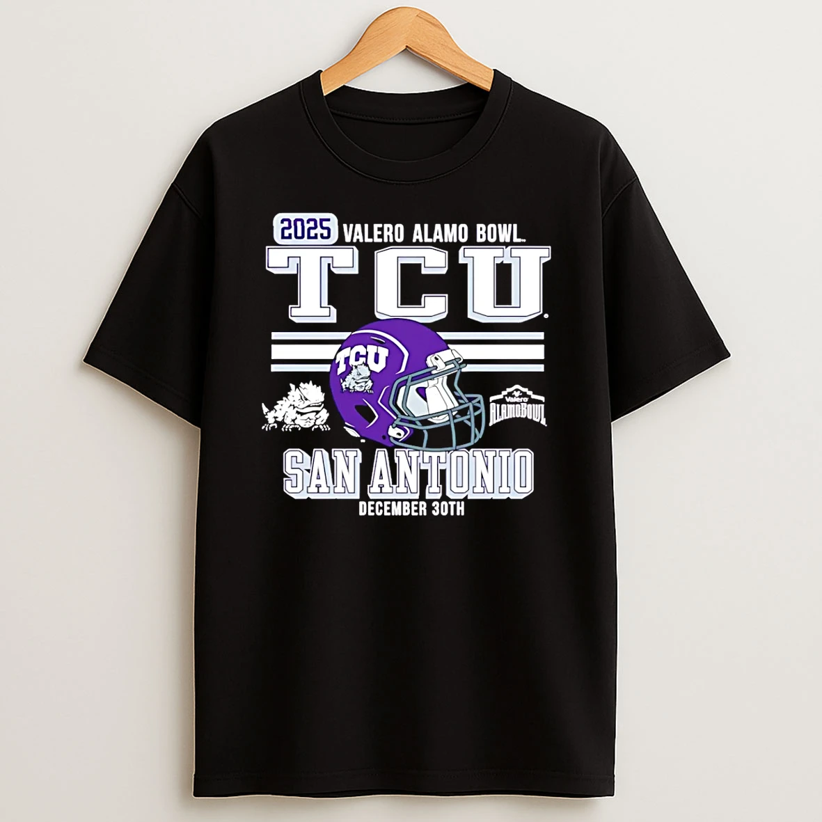 Vflippa Wildfoxtee 20251210_133315 68_tcu San Antonio 2025 Alamo Bowl Bound Helmet T Shirt