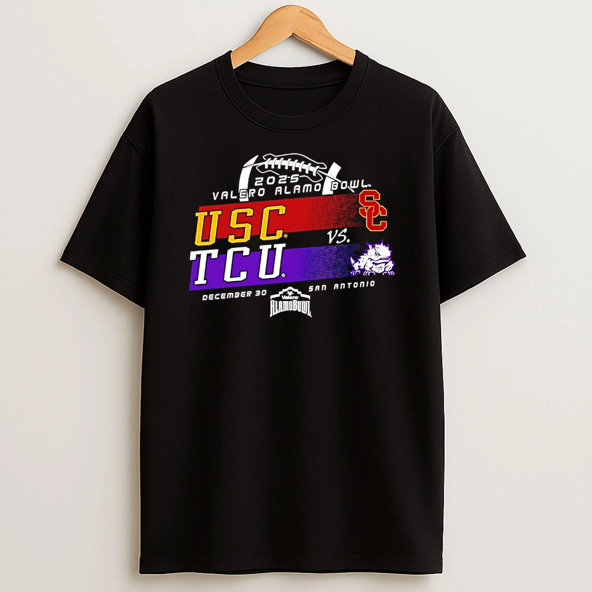 Vflippa Wildfoxtee 20251210_133315 68_tcu Vs Usc 2025 Alamo Bowl Bound T Shirt