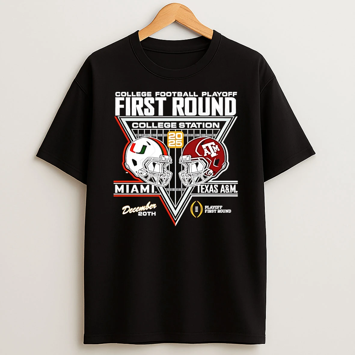 Vflippa Wildfoxtee 20251210_133315 68_texas Am Aggie Vs Miami 2025 26 Cfp First Round Helmets T Shirt