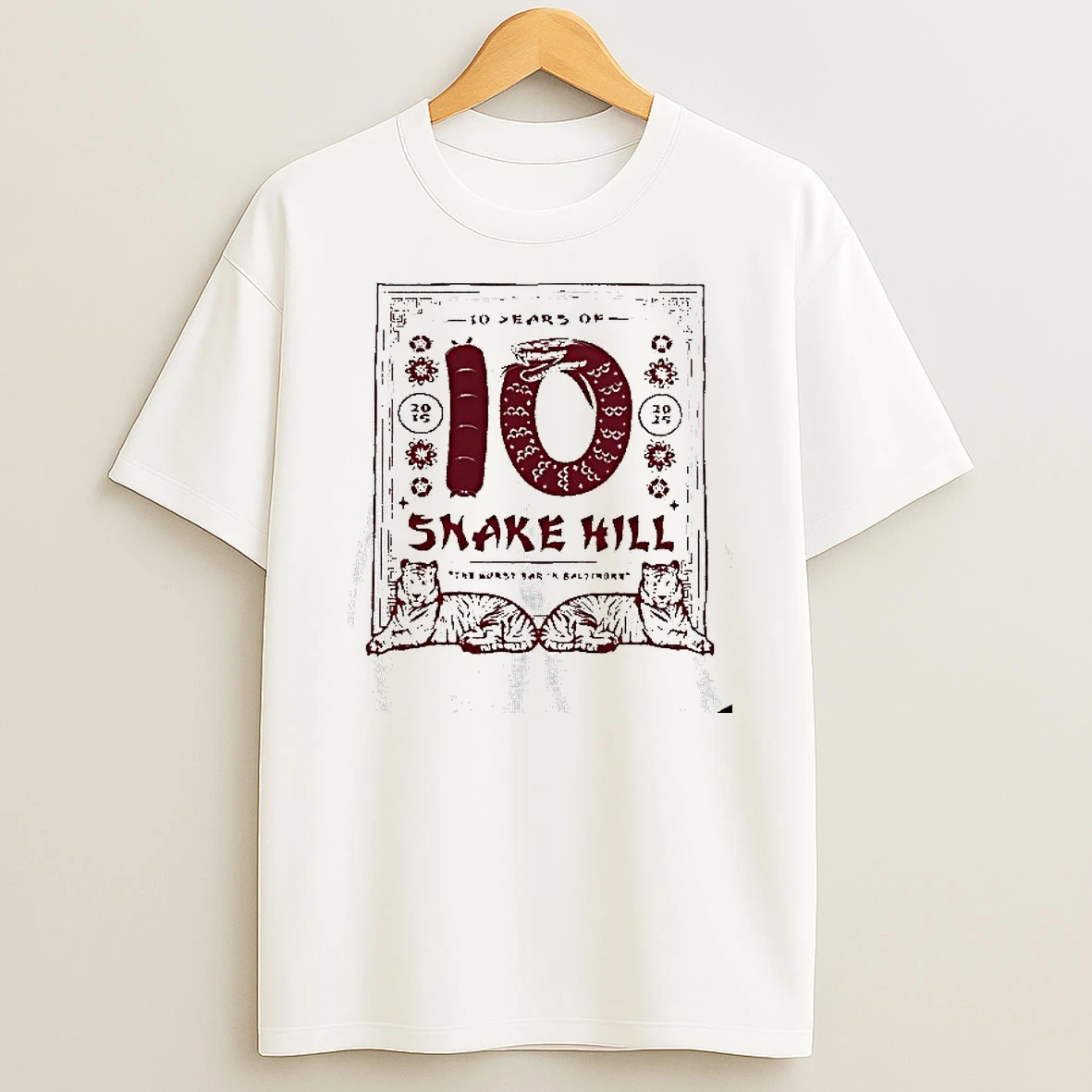 10 Years Of Snake Hill The Wurst Bar In Baltimore T Shirt