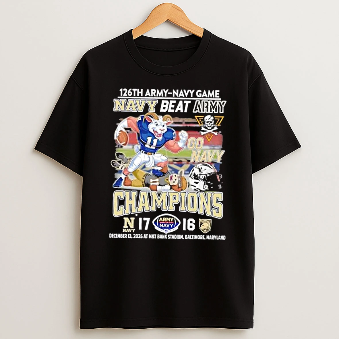 126th Army Navy Game Navy Beat Army Champions Baltimore Maryland T Shirt