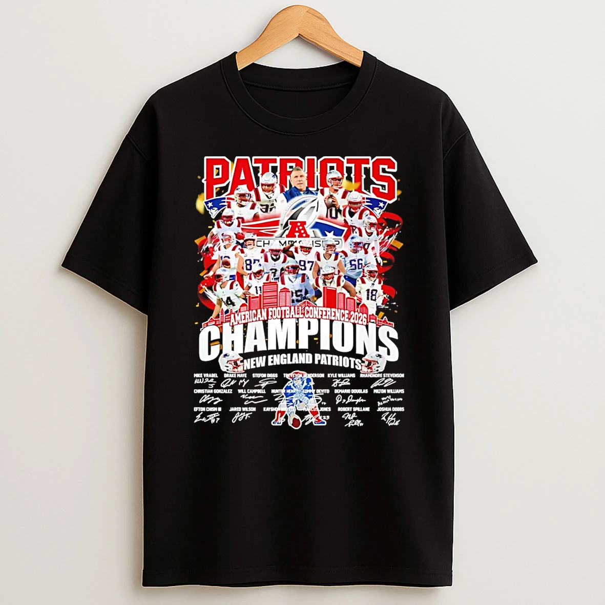 2025 26 Afc Conference Champions New England Patriots All Team T Shirt