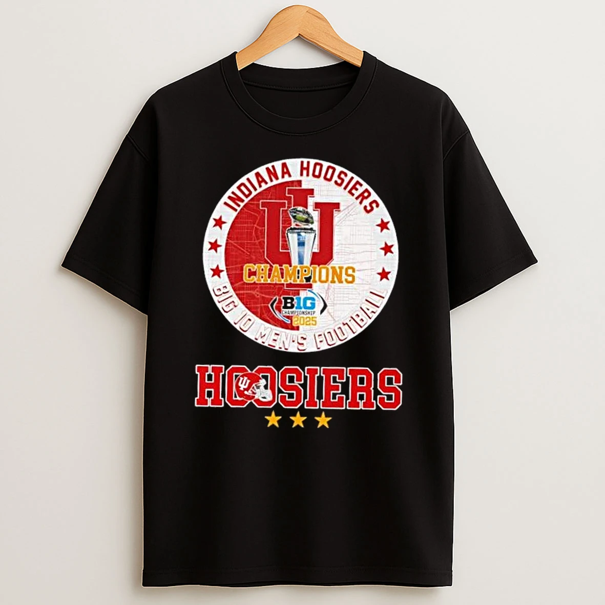 2025 Big 10 Mens Football Champions Indiana Hoosiers T Shirt