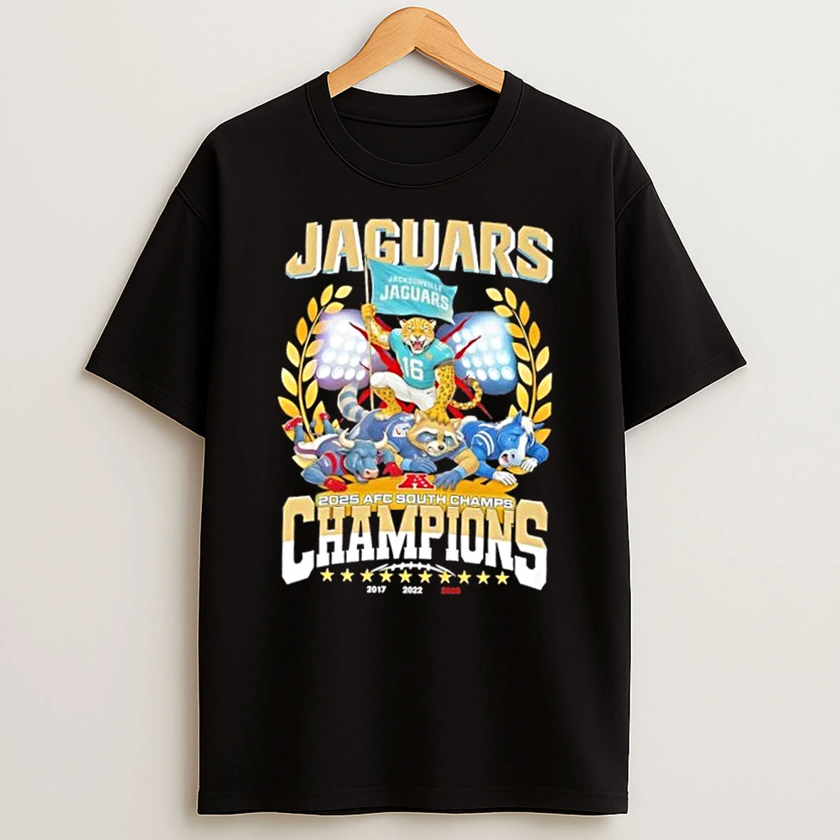 2025 Jacksonville Jaguars Win Afc South Champs Champions Graphic T Shirt