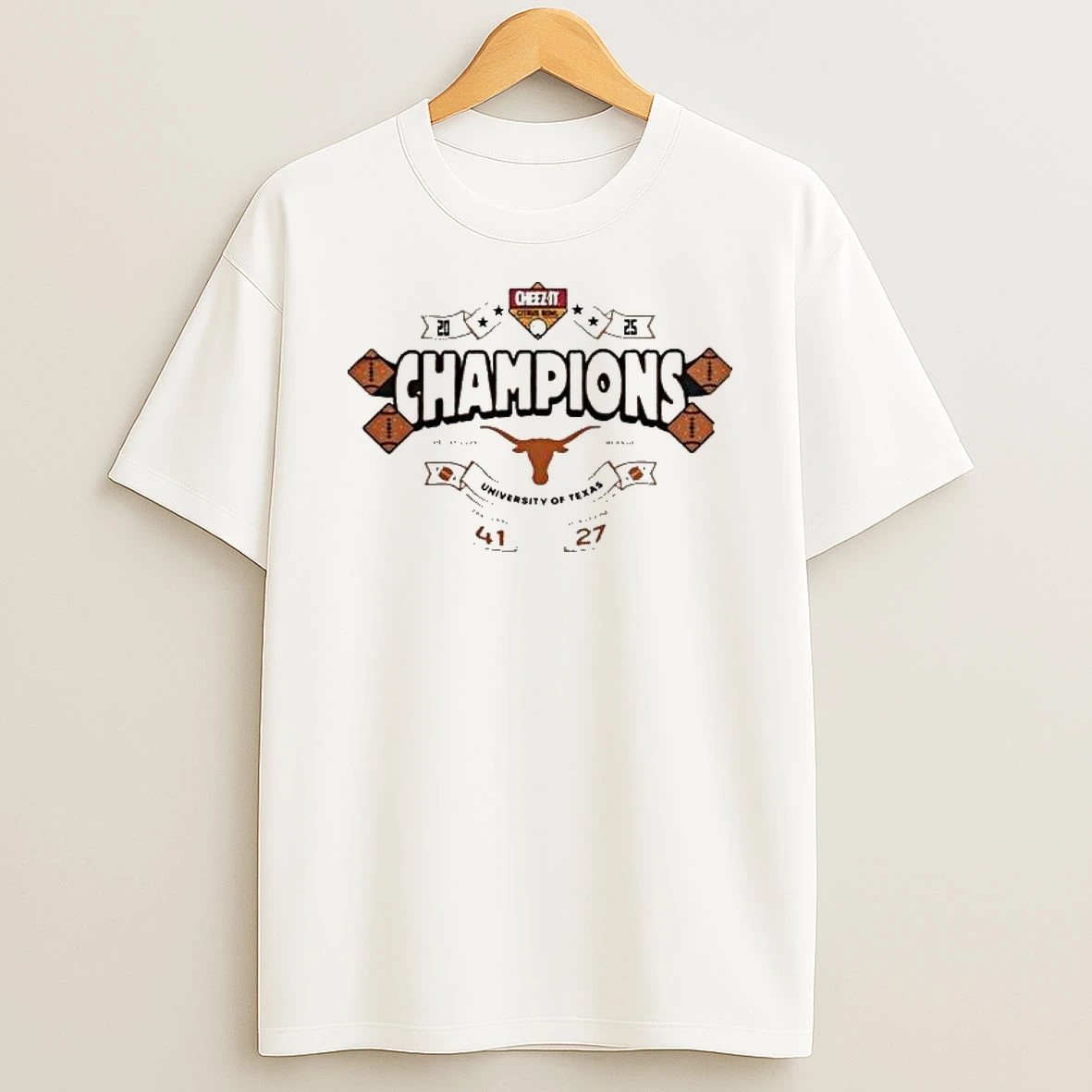 2025 Longhorns Cheez It Citrus Bowl Champions T Shirt