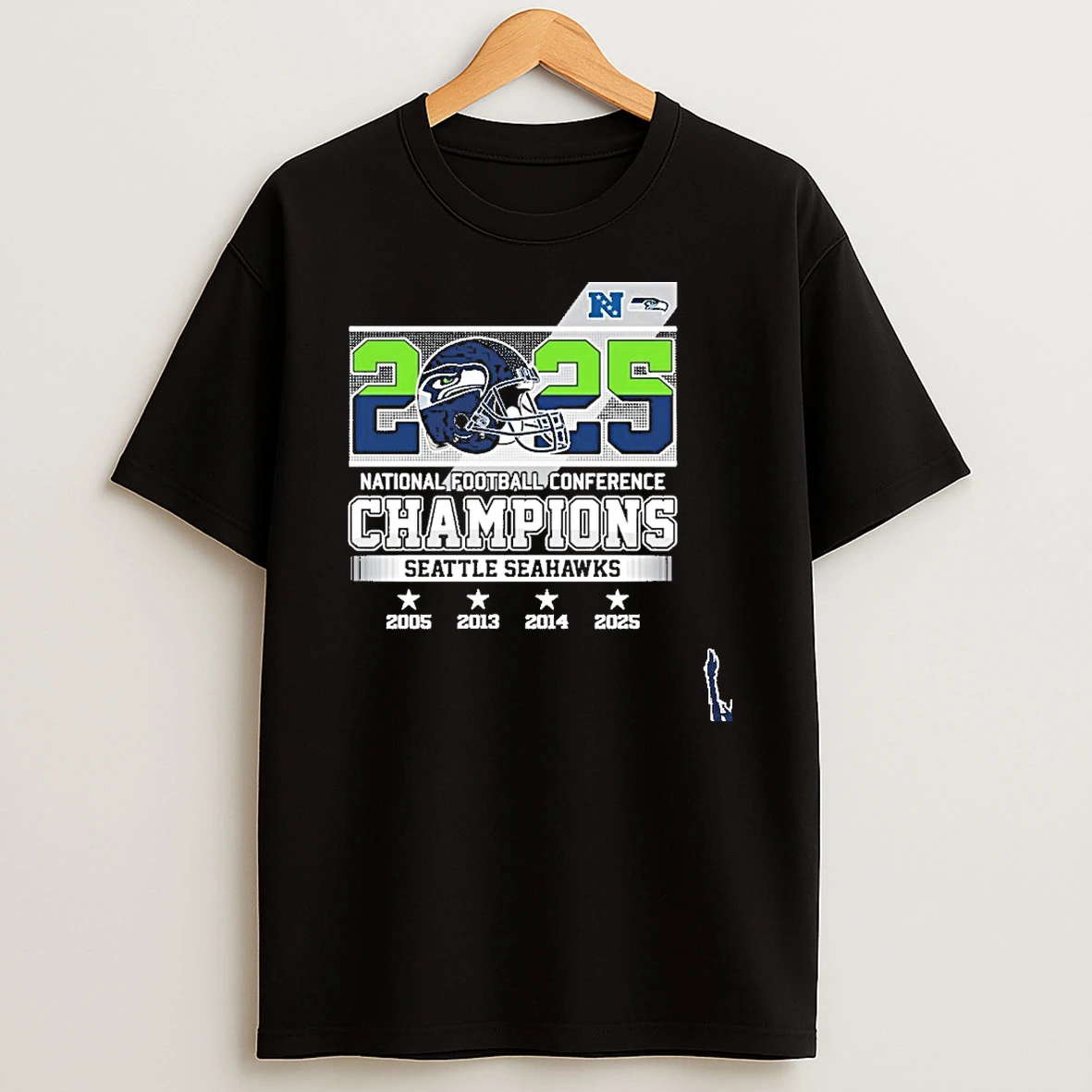 2025 National Football Conference Champions Seattle Seahawks 4x T Shirt