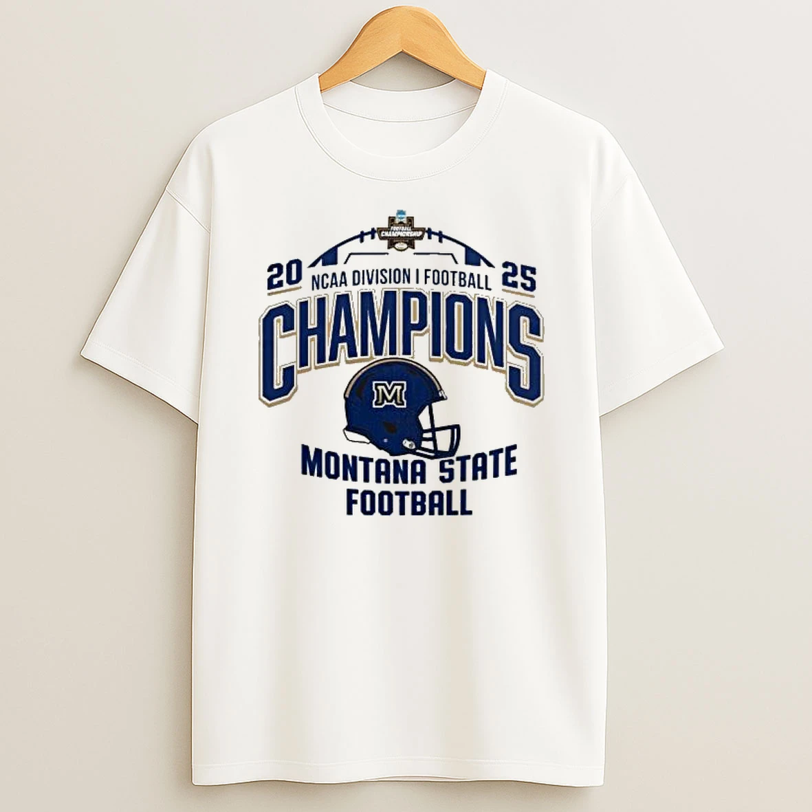 2025 Ncaa Division I Football Champions Montana State Football Helmet Logo T Shirt
