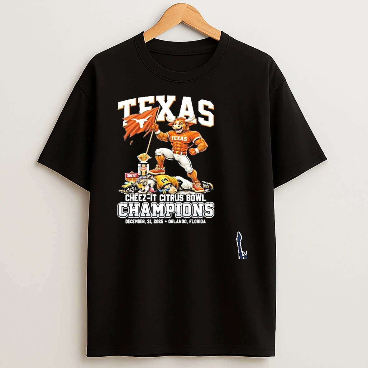 2025 Texas Citrus Bowl Champions Longhorns Beat Wolverines Mascot T Shirt