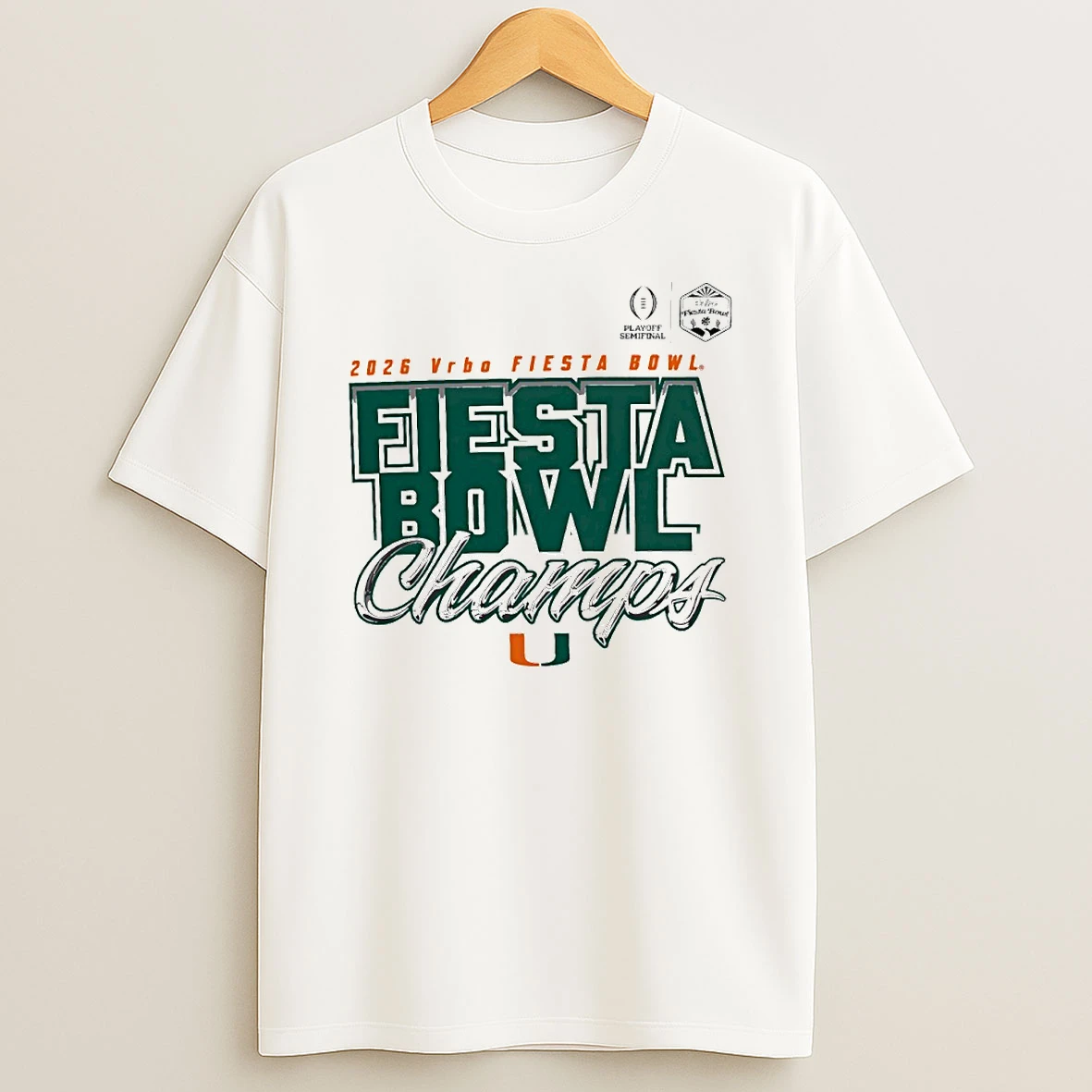 2026 Cfp Vrbo Fiesta Bowl Champs Miami Hurricanes Football Circle T Shirt