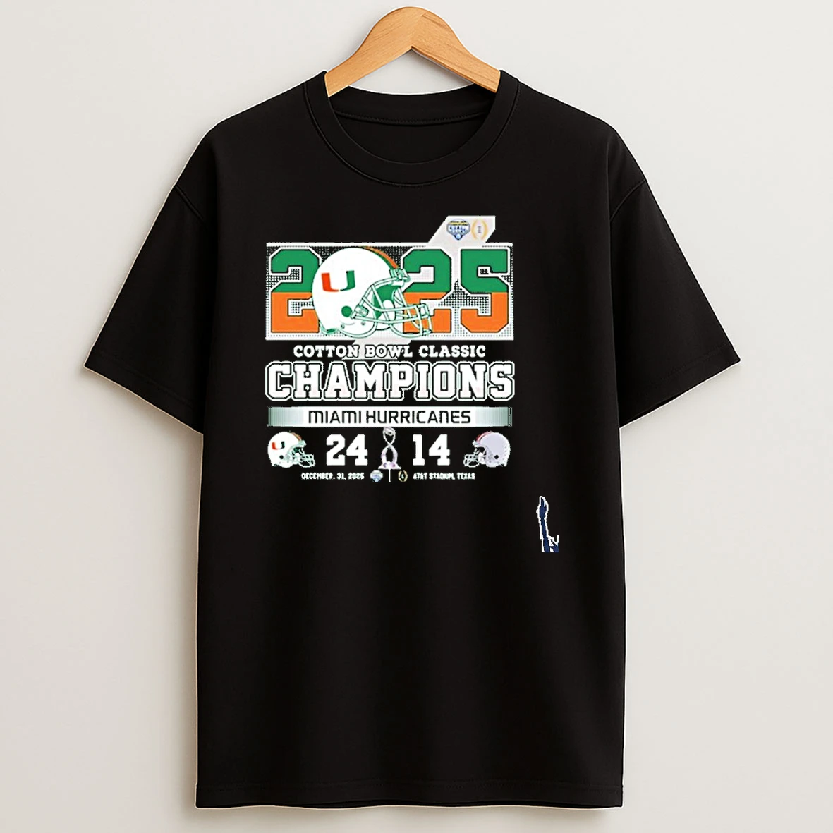 2026 Hurricanes Cotton Bowl Champ Miami Hurricanes Vintage T Shirt