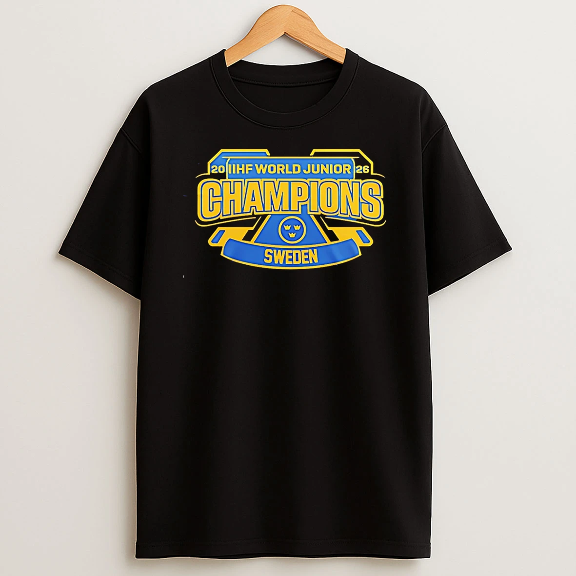 2026 Iihf World Junior Champions Sweden Tre Kronor Mastare T Shirt